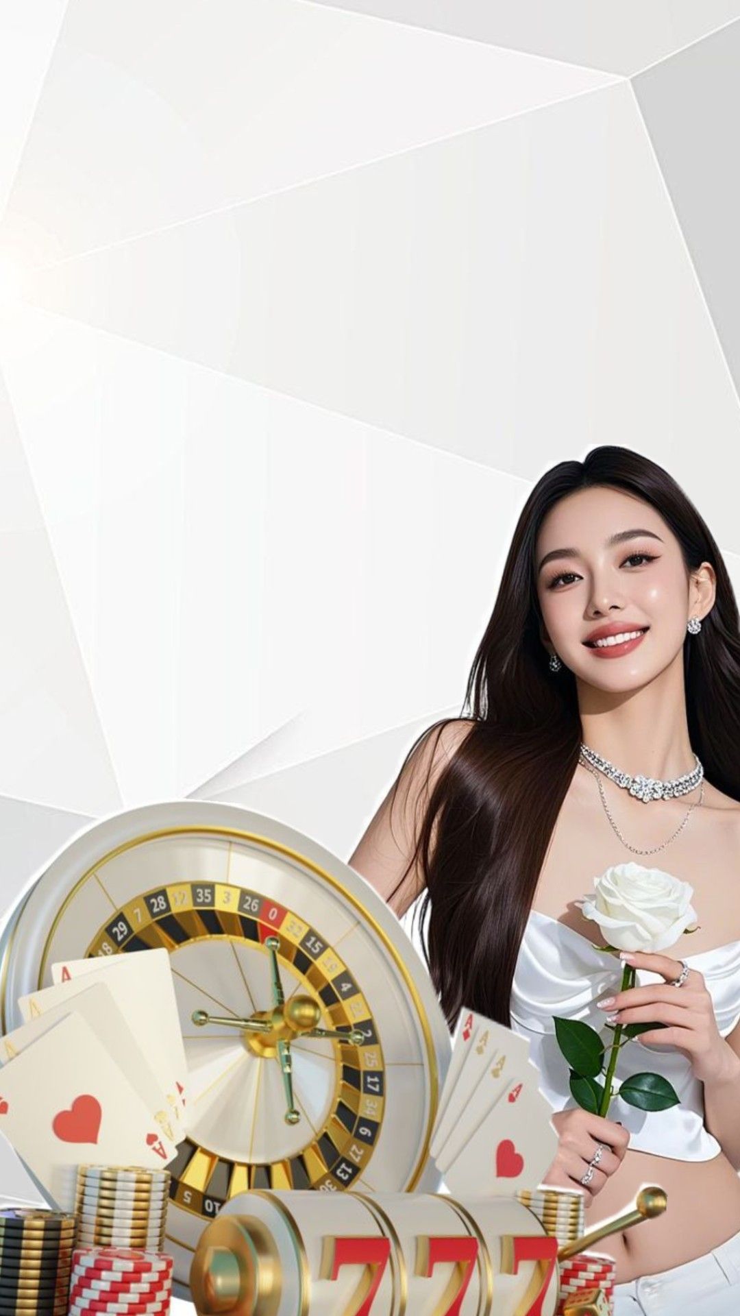Live Speed Baccarat dealer at multi-camera studio on slot megasloto